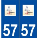 57 Hombourg-Haut logo autocollant plaque stickers ville