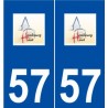 57 Hombourg-Haut logo autocollant plaque stickers ville