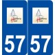 57 Hombourg-Haut logo autocollant plaque stickers ville