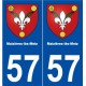 57 Maizières-lès-Metz blason autocollant plaque stickers ville
