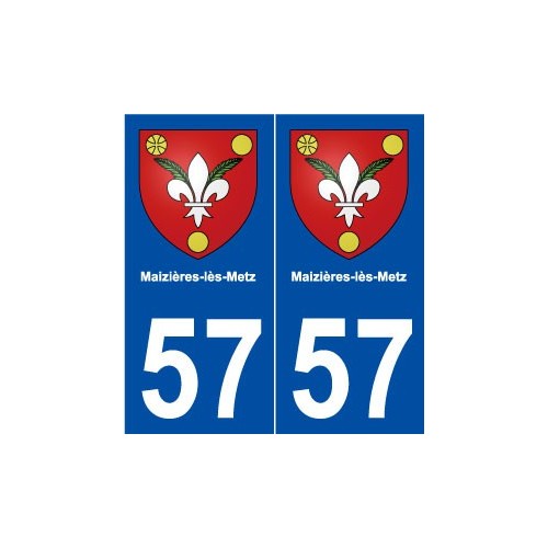 57 Maizières-lès-Metz blason autocollant plaque stickers ville