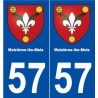 57 Maizières-lès-Metz blason autocollant plaque stickers ville