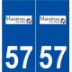 57 Maizières-lès-Metz logo autocollant plaque stickers ville