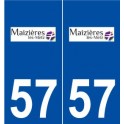 57 Maizières-lès-Metz logo autocollant plaque stickers ville