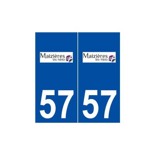 57 Maizières-lès-Metz logo autocollant plaque stickers ville