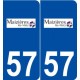57 Maizières-lès-Metz logo autocollant plaque stickers ville