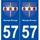 57 Marange-Silvange blason autocollant plaque stickers ville