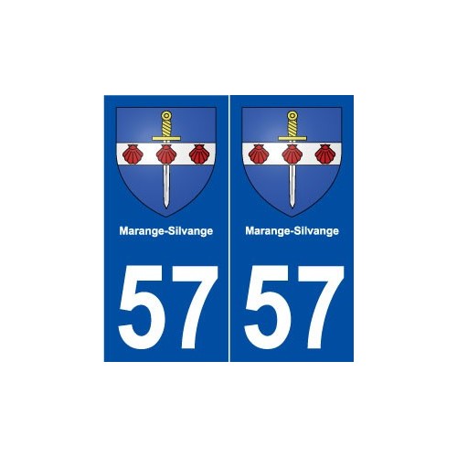 57 Marange-Silvange blason autocollant plaque stickers ville