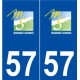 57 Marange-Silvange logo autocollant plaque stickers ville