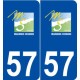 57 Marange-Silvange logo autocollant plaque stickers ville