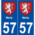 57 Marly blason autocollant plaque stickers ville