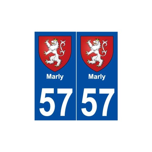 57 Marly blason autocollant plaque stickers ville