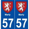 57 Marly blason autocollant plaque stickers ville