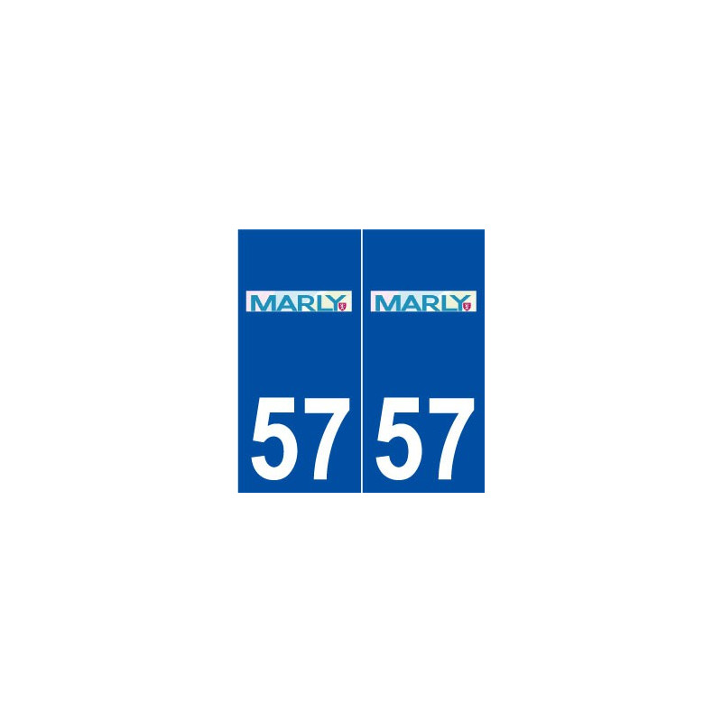 57 Marly logo autocollant plaque stickers ville
