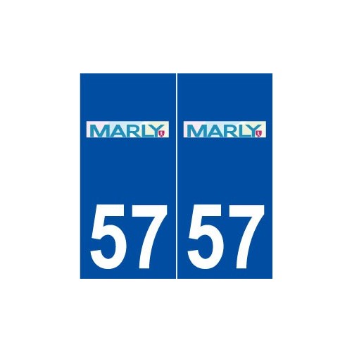 57 Marly logo autocollant plaque stickers ville
