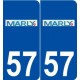 57 Marly logo autocollant plaque stickers ville