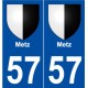 57 Metz blason autocollant plaque stickers ville