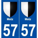 57 Metz escudo de armas de la etiqueta engomada de la placa de pegatinas de la ciudad