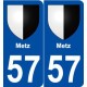 57 Metz blason autocollant plaque stickers ville