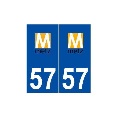 57 Metz logo autocollant plaque stickers ville