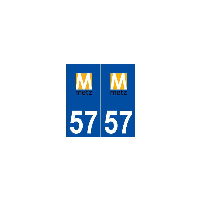 57 Metz logo autocollant plaque stickers ville
