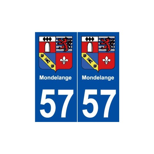 57 Mondelange blason autocollant plaque stickers ville