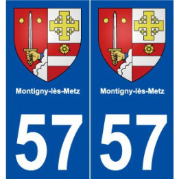 57 Montigny-lès-Metz blason autocollant plaque stickers ville