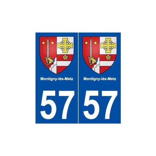 57 Montigny-lès-Metz blason autocollant plaque stickers ville