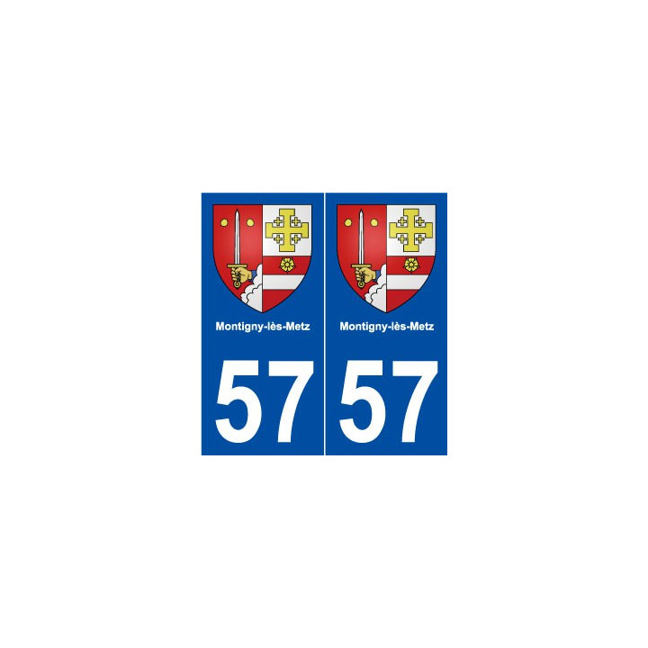 57 Montigny-lès-Metz blason autocollant plaque stickers ville