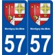 57 Montigny-lès-Metz blason autocollant plaque stickers ville