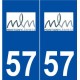 57 Montigny-lès-Metz logo autocollant plaque stickers ville