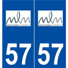 57 Montigny-lès-Metz logo autocollant plaque stickers ville