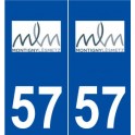 57 Montigny-lès-Metz logo autocollant plaque stickers ville