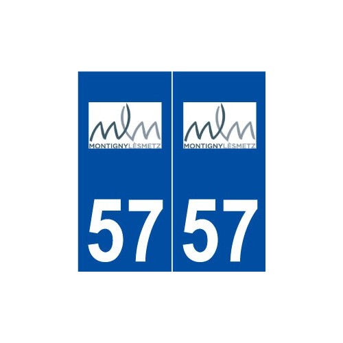 57 Montigny-lès-Metz logo autocollant plaque stickers ville