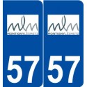 57 Montigny-lès-Metz logo autocollant plaque stickers ville