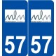 57 Montigny-lès-Metz logo autocollant plaque stickers ville
