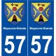 57 Moyeuvre-Grande blason autocollant plaque stickers ville