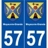 57 Moyeuvre-Grande blason autocollant plaque stickers ville