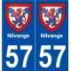 57 Nilvange blason autocollant plaque stickers ville