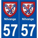 57 Nilvange blason autocollant plaque stickers ville