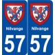 57 Nilvange blason autocollant plaque stickers ville