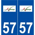 57 Nilvange logo autocollant plaque stickers ville