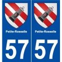 57 Petite-Rosselle blason autocollant plaque stickers ville