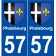57 Phalsbourg blason autocollant plaque stickers ville