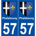 57 Phalsbourg blason autocollant plaque stickers ville