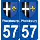 57 Phalsbourg blason autocollant plaque stickers ville