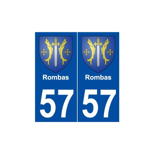 57 Rombas blason autocollant plaque stickers ville