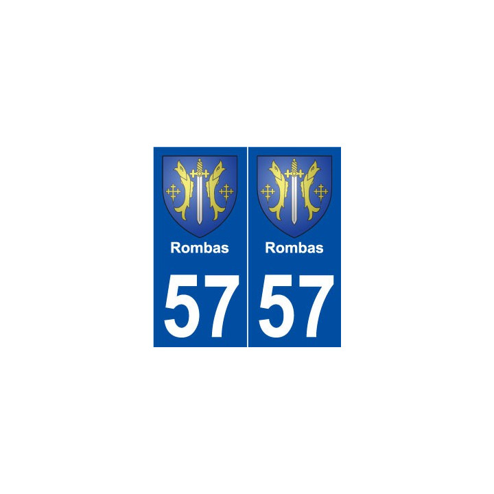57 Rombas blason autocollant plaque stickers ville