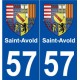 57 Saint-Avold blason autocollant plaque stickers ville