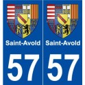 57 Saint Avold stemma adesivo piastra adesivi città